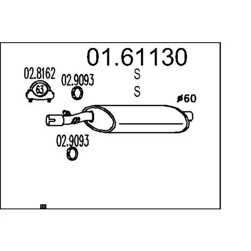 Koncový tlmič výfuku MTS 01.61130