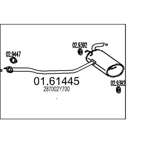 Koncový tlmič výfuku MTS 01.61445
