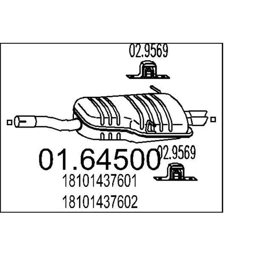 Koncový tlmič výfuku MTS 01.64500