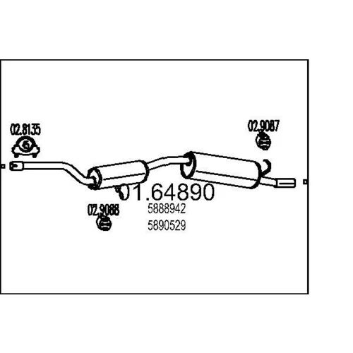 Koncový tlmič výfuku 01.64890 /MTS/