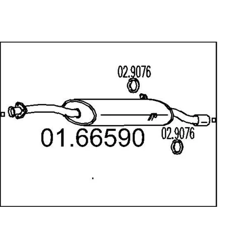Koncový tlmič výfuku MTS 01.66590