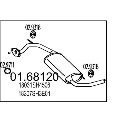 Koncový tlmič výfuku MTS 01.68120