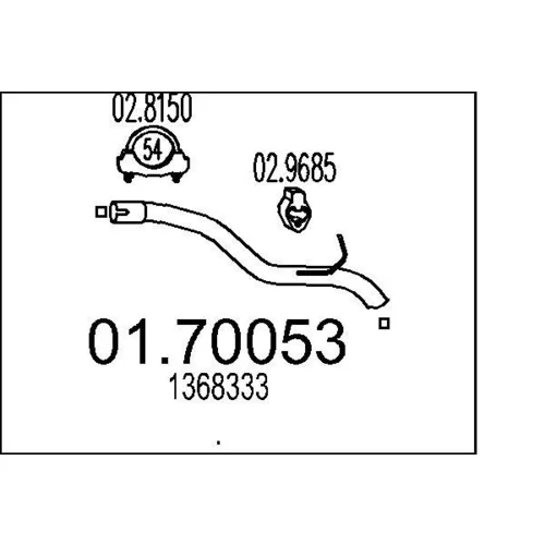 Výfukové potrubie MTS 01.70053