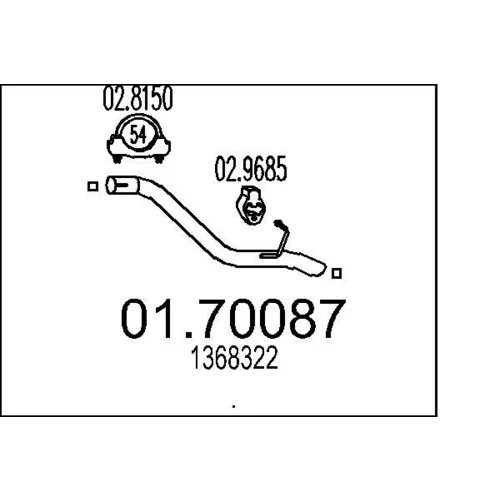 Výfukové potrubie MTS 01.70087