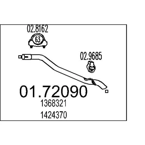 Výfukové potrubie 01.72090 /MTS/