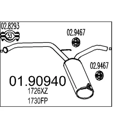 Koncový tlmič výfuku 01.90940 /MTS/