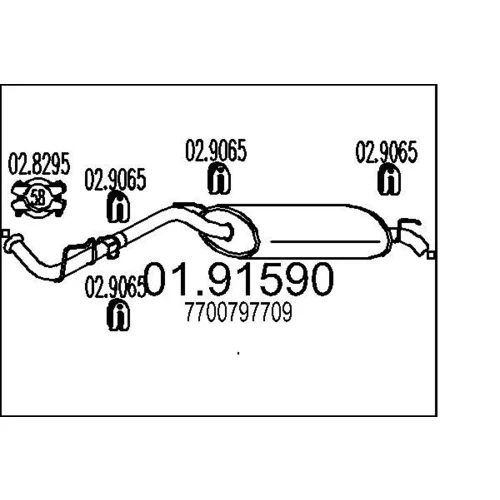 Koncový tlmič výfuku MTS 01.91590