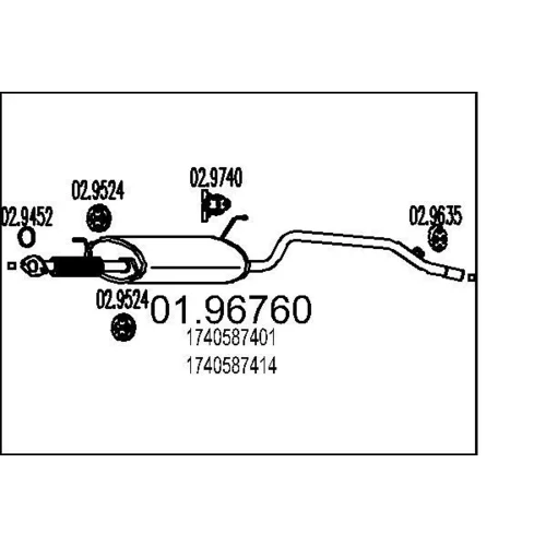 Koncový tlmič výfuku MTS 01.96760