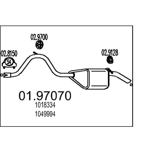 Koncový tlmič výfuku MTS 01.97070