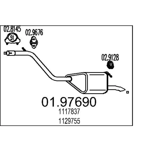 Koncový tlmič výfuku MTS 01.97690