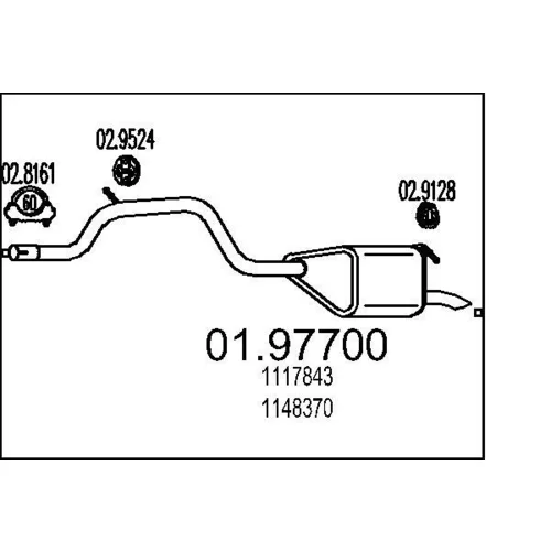 Koncový tlmič výfuku MTS 01.97700