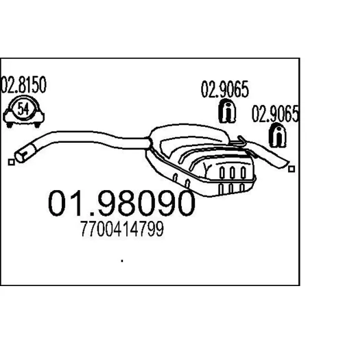Koncový tlmič výfuku MTS 01.98090
