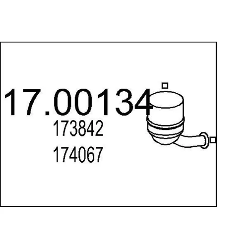 Filter sadzí/pevných častíc výfukového systému MTS 17.00134