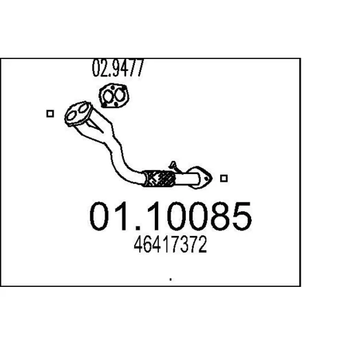 Výfukové potrubie MTS 01.10085