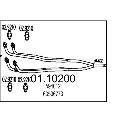 Výfukové potrubie MTS 01.10200