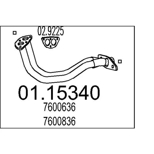 Výfukové potrubie MTS 01.15340