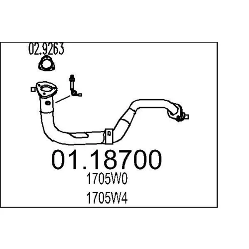 Výfukové potrubie MTS 01.18700