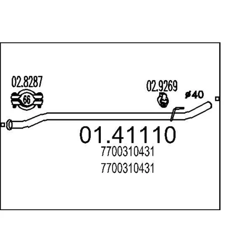 Výfukové potrubie 01.41110 /MTS/