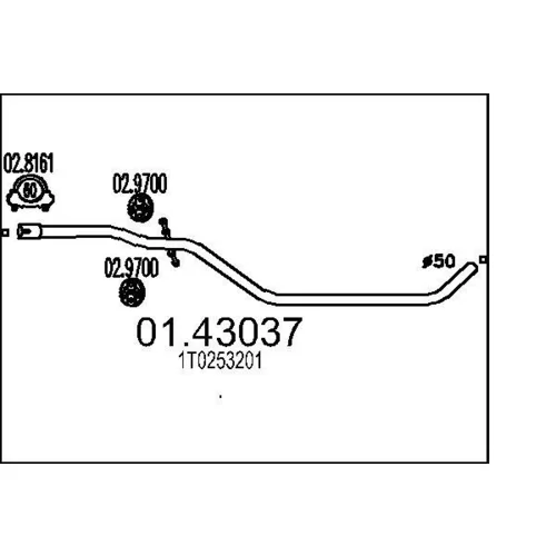 Výfukové potrubie MTS 01.43037