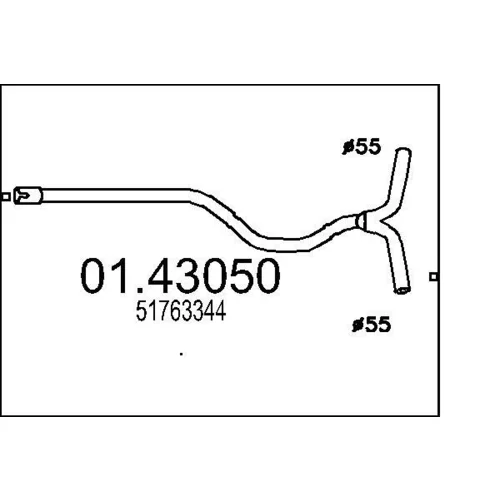 Výfukové potrubie MTS 01.43050