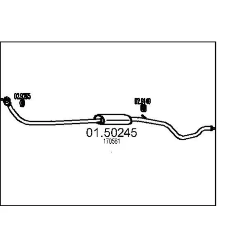 Stredný tlmič výfuku MTS 01.50245