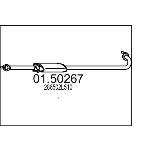 Stredný tlmič výfuku MTS 01.50267