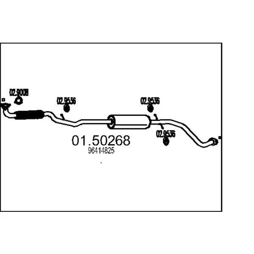 Stredný tlmič výfuku 01.50268 /MTS/