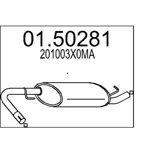 Stredný tlmič výfuku MTS 01.50281