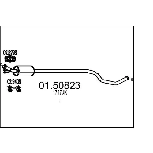 Stredný tlmič výfuku MTS 01.50823