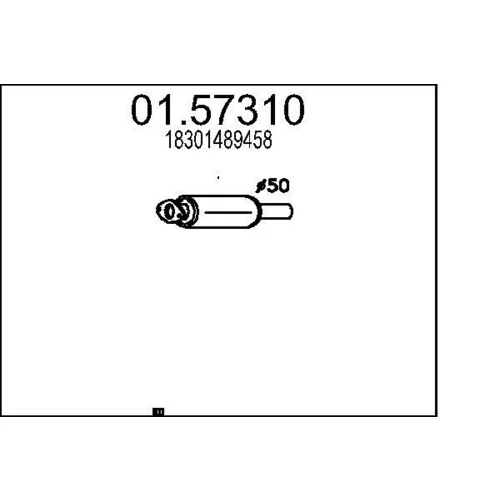 Stredný tlmič výfuku MTS 01.57310