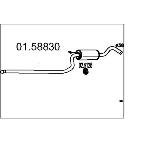 Stredný tlmič výfuku MTS 01.58830