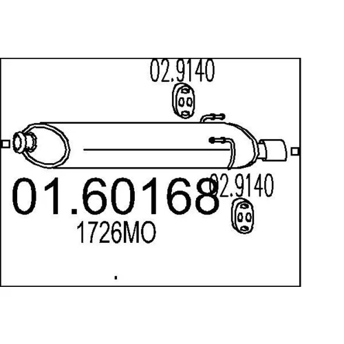 Koncový tlmič výfuku MTS 01.60168