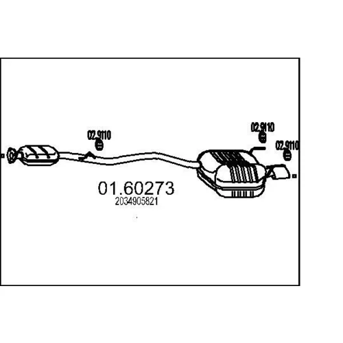Koncový tlmič výfuku MTS 01.60273