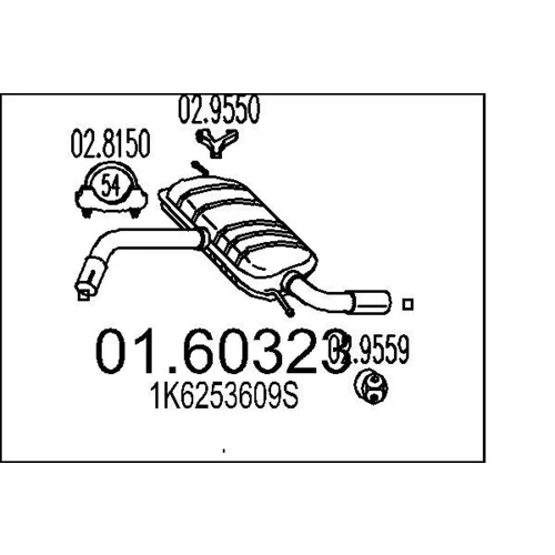 Koncový tlmič výfuku MTS 01.60323