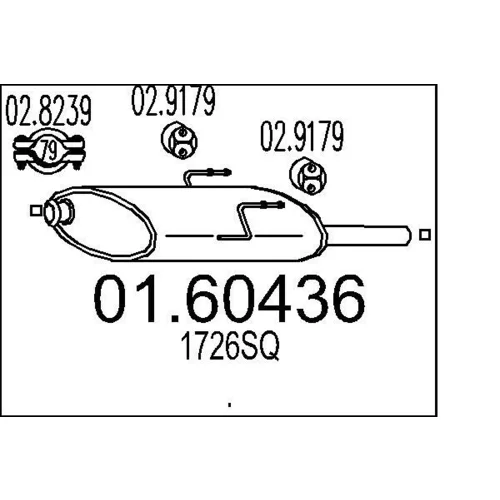 Koncový tlmič výfuku MTS 01.60436