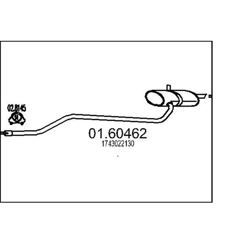 Koncový tlmič výfuku MTS 01.60462