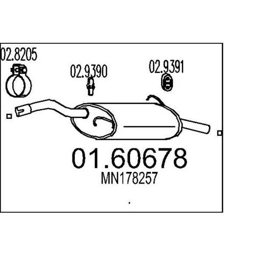 Koncový tlmič výfuku MTS 01.60678