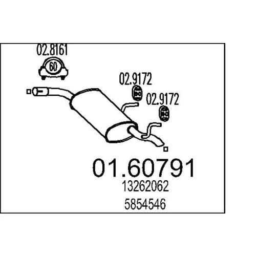 Koncový tlmič výfuku MTS 01.60791