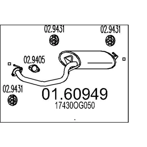 Koncový tlmič výfuku MTS 01.60949