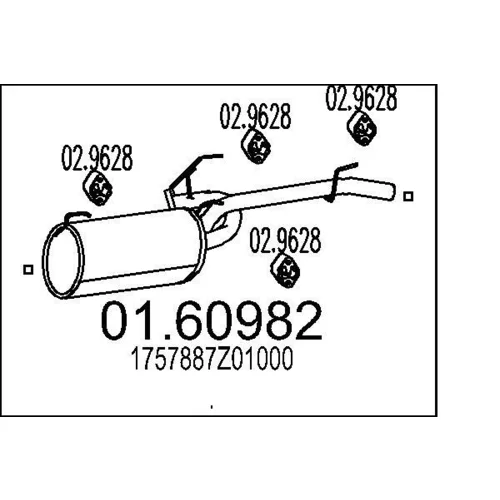 Koncový tlmič výfuku MTS 01.60982