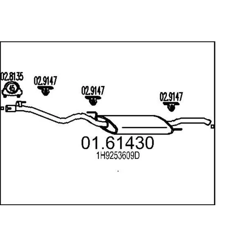 Koncový tlmič výfuku MTS 01.61430