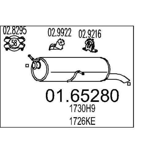 Koncový tlmič výfuku 01.65280 /MTS/