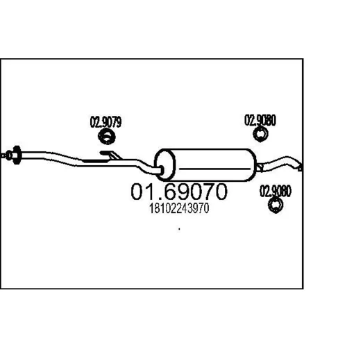 Koncový tlmič výfuku MTS 01.69070