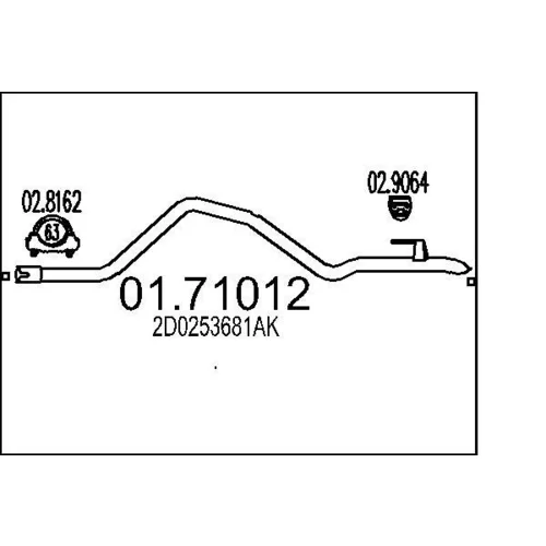 Výfukové potrubie MTS 01.71012