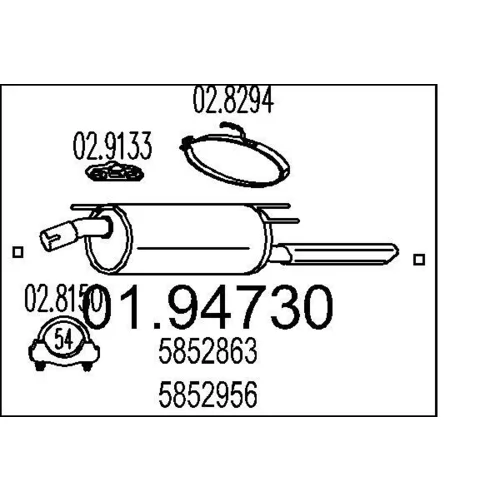 Koncový tlmič výfuku MTS 01.94730