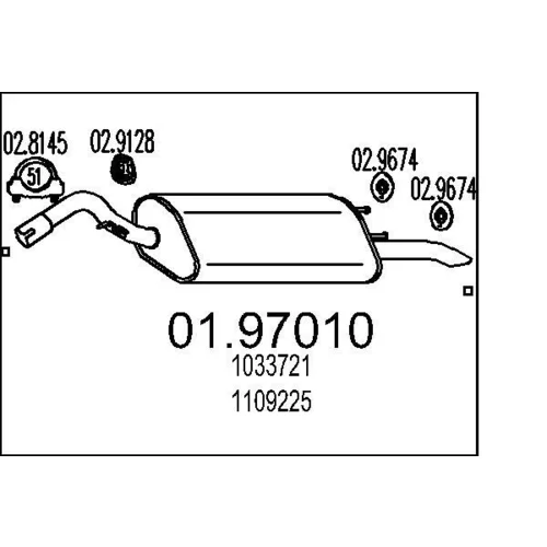 Koncový tlmič výfuku MTS 01.97010