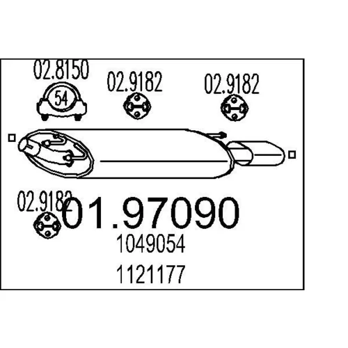Koncový tlmič výfuku MTS 01.97090