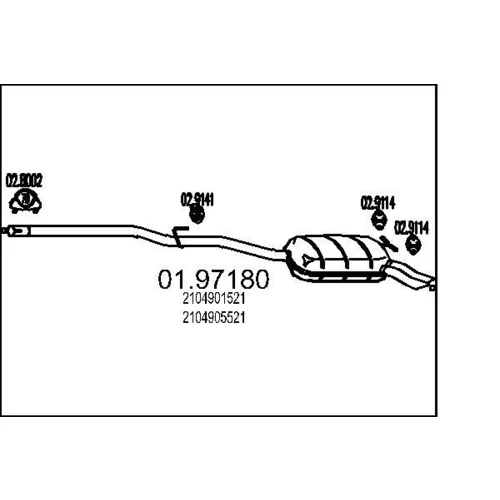 Koncový tlmič výfuku MTS 01.97180