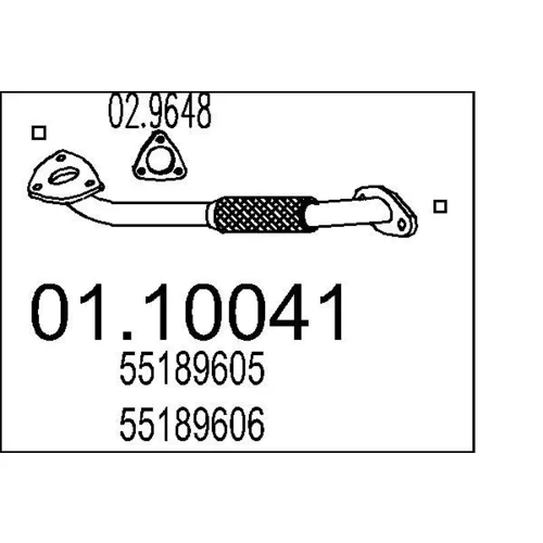 Výfukové potrubie 01.10041 /MTS/