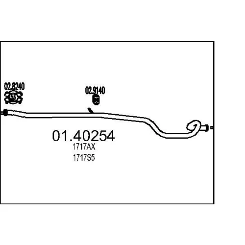 Výfukové potrubie MTS 01.40254